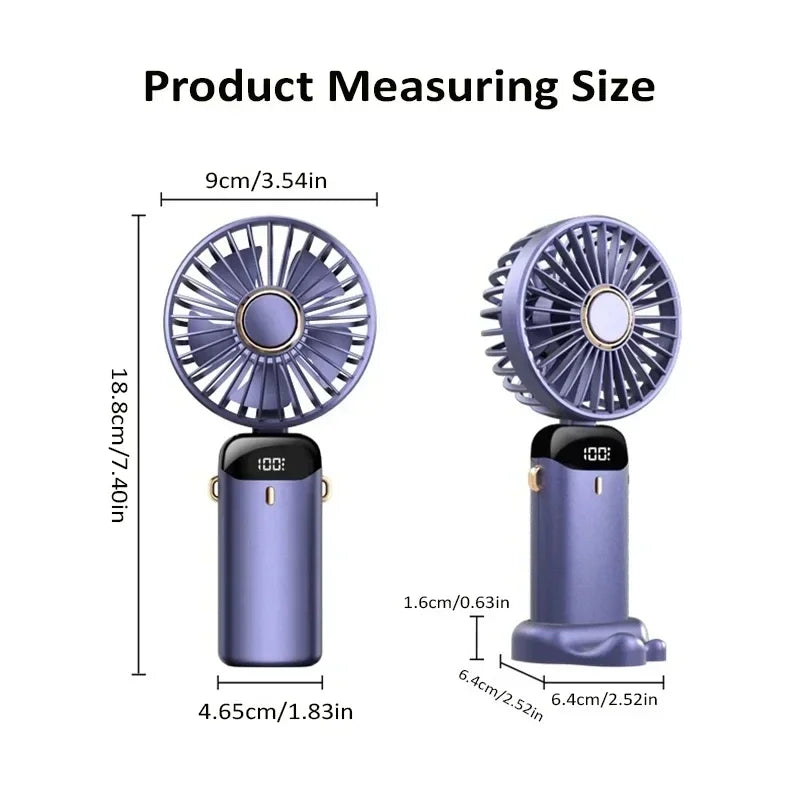Ventilateur portable 5 vitesses – CLEVI Paris