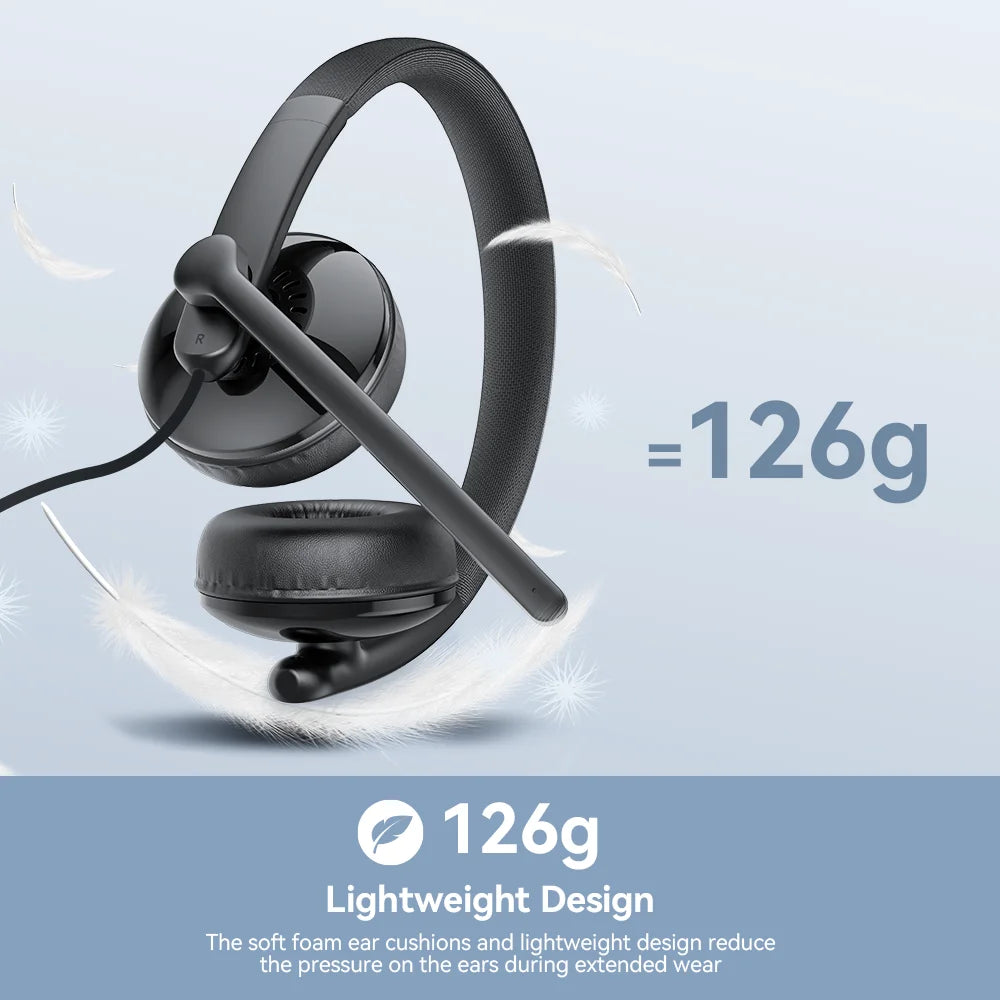 Casque Filaire EMEET GeniusCall HS50 USB Bureau – CLEVI Paris