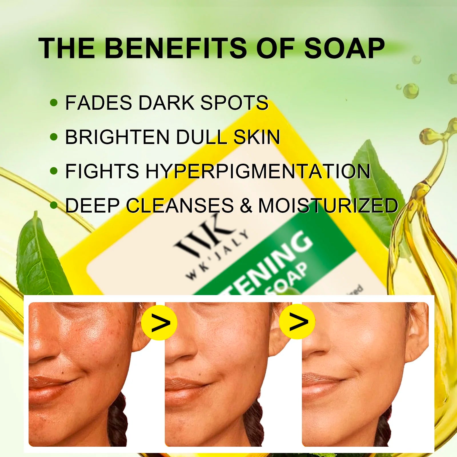 Savon Éclaircissant Citron WK'JALY – Glutathion, Acide Kojique & Beurre de Karé – CLEVI Paris