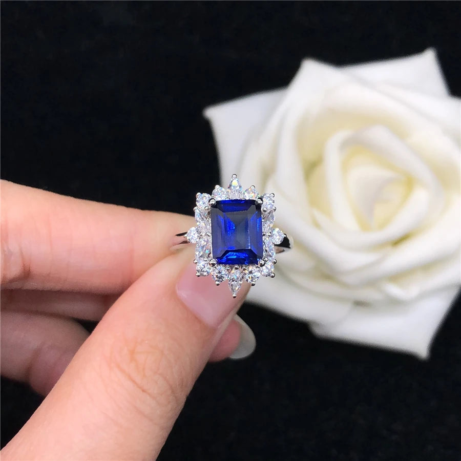 Bague Femme Saphir Or Blanc 14K – CLEVI Paris