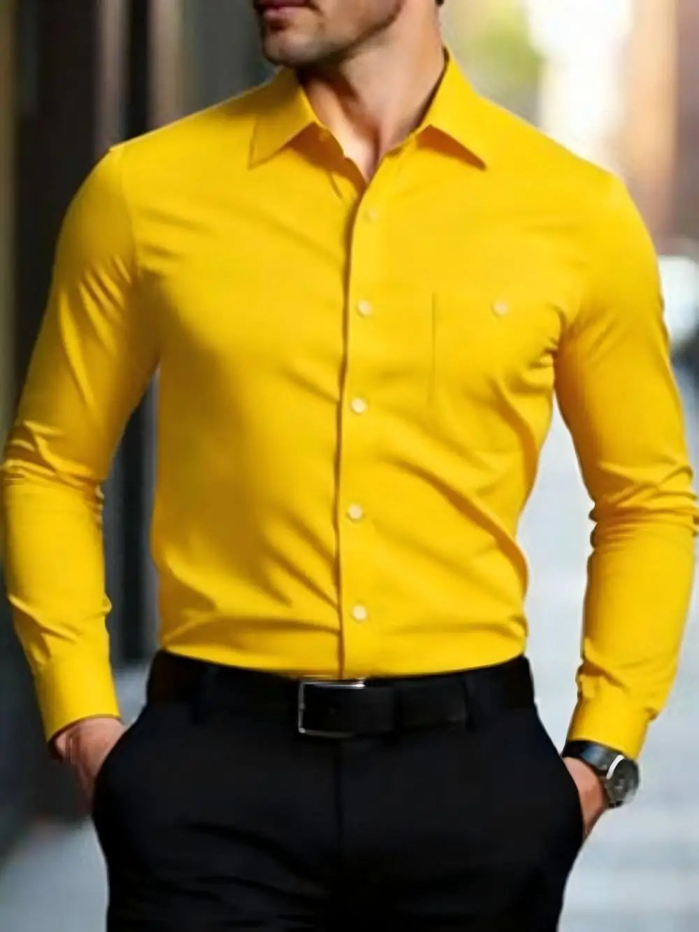 Chemise homme unie élégante – CLEVI Paris