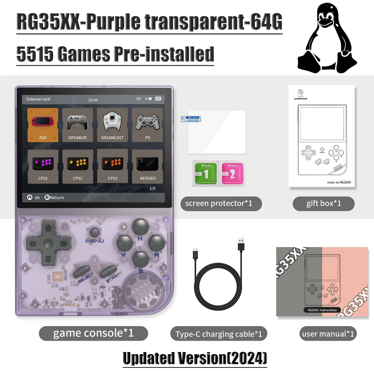 Console rétro Anbernic RG35XX 2024 – CLEVI Paris