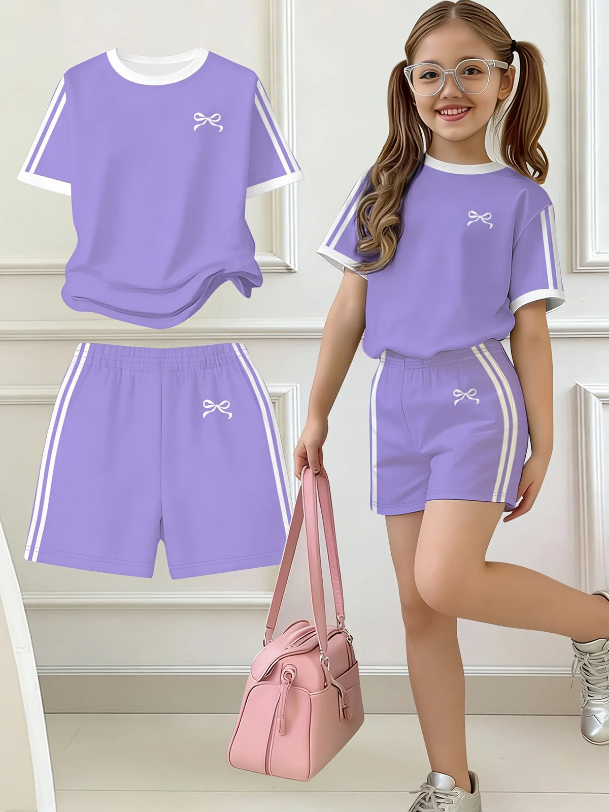 Ensemble enfant t-shirt et short imprimé – CLEVI Paris