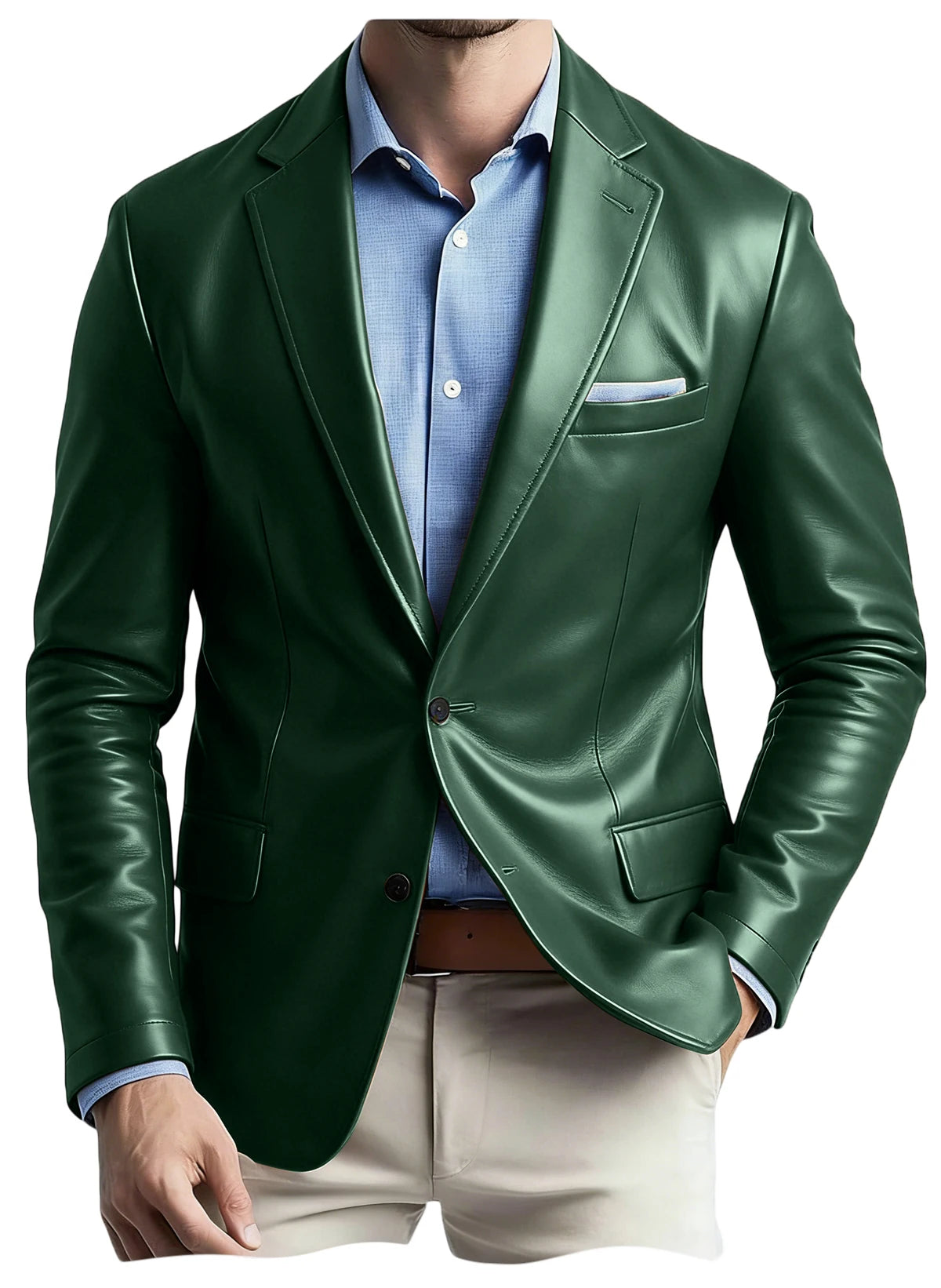 Blazer en similicuir pour homme – CLEVI Paris
