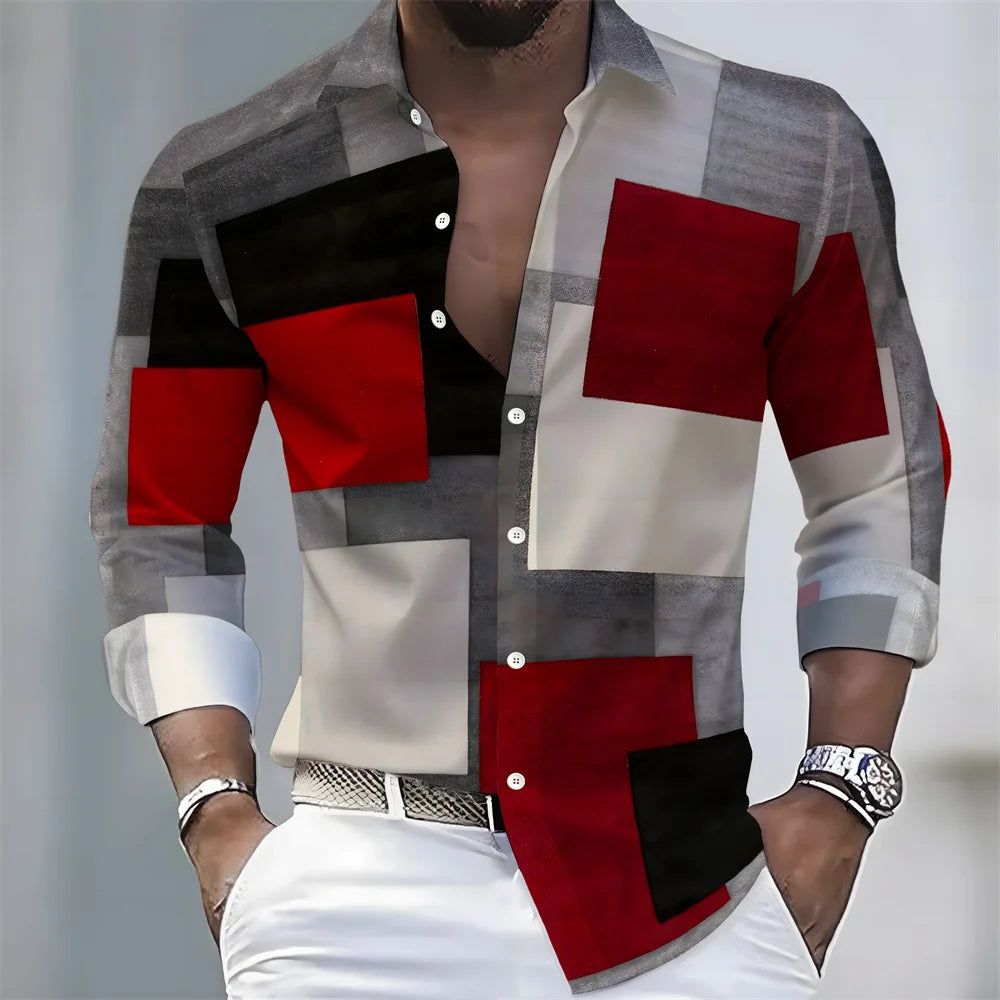 Chemise rayée homme manches longues – CLEVI Paris