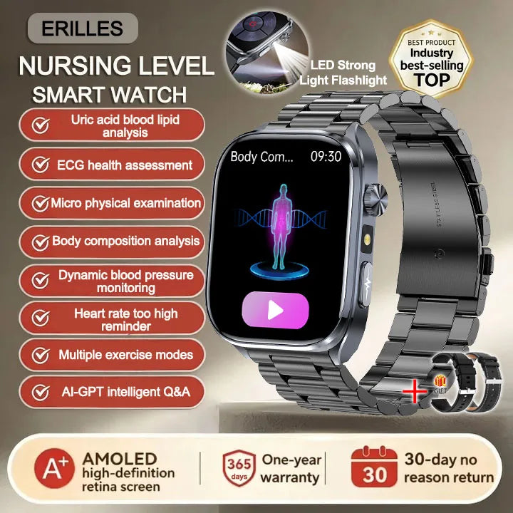 Montre connectée Erilles ET572 AMOLED – CLEVI Paris