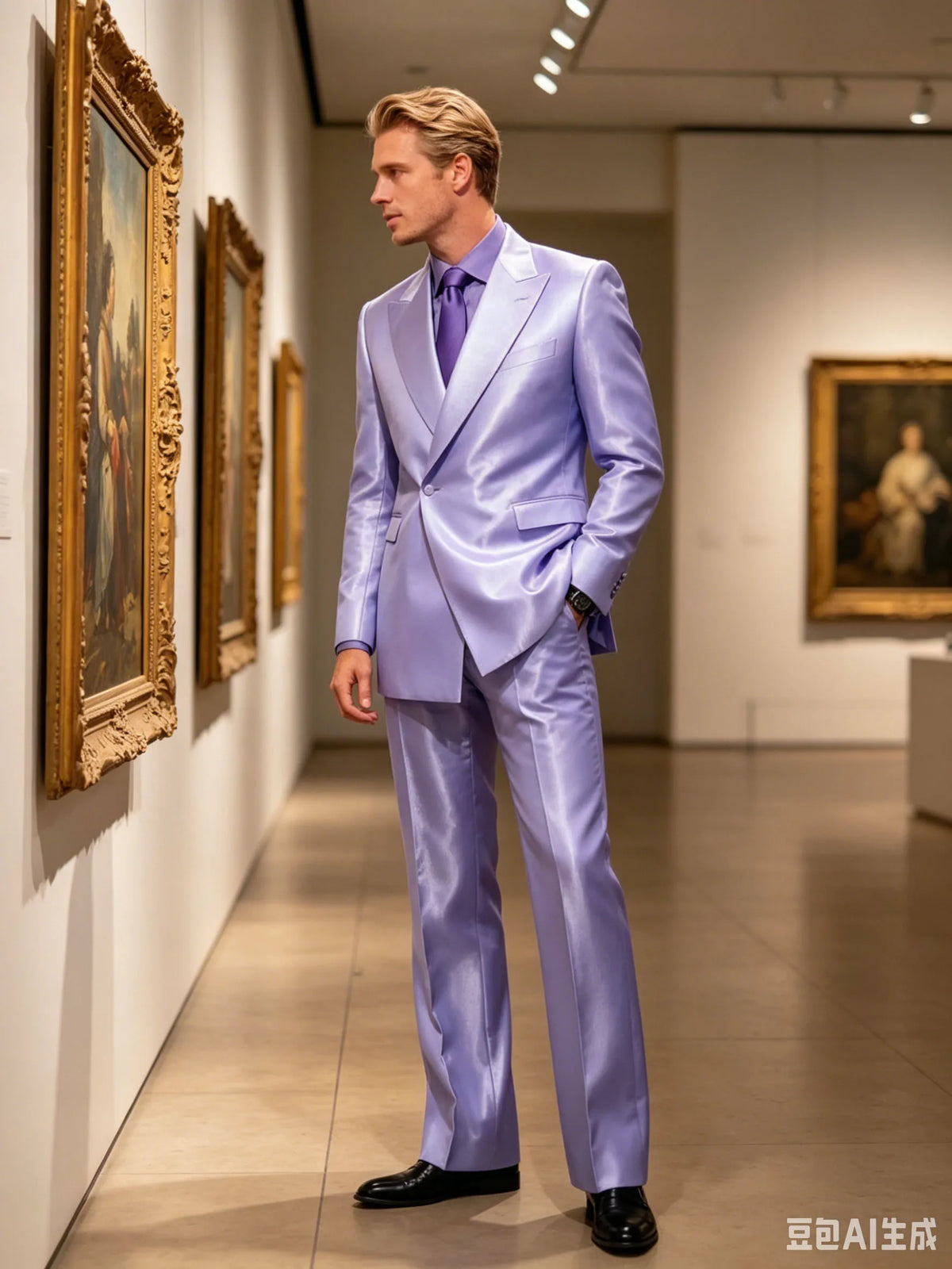 Costume satiné 2 pièces homme – CLEVI Paris