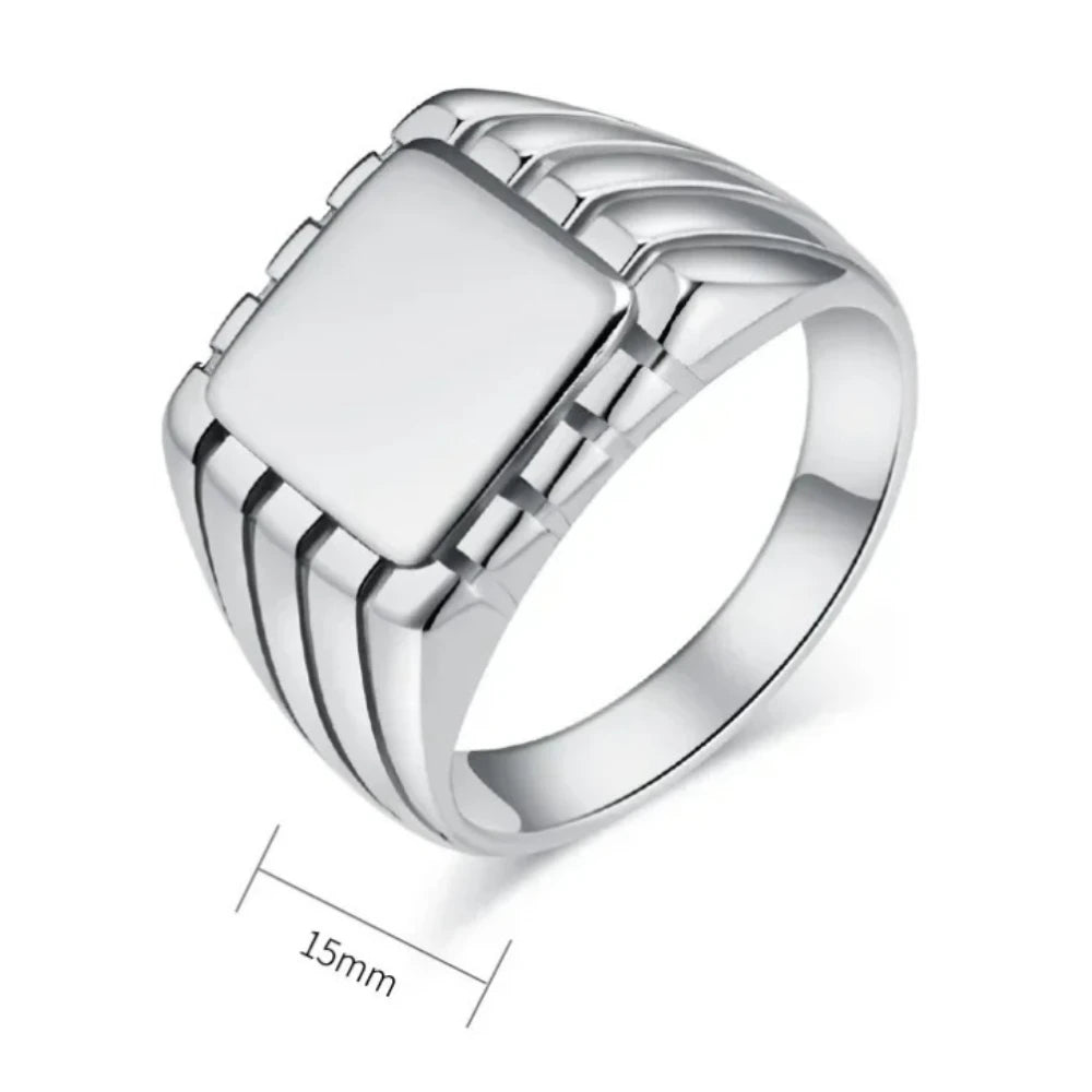 Bague Géométrique Homme en Acier Inoxydable – CLEVI Paris