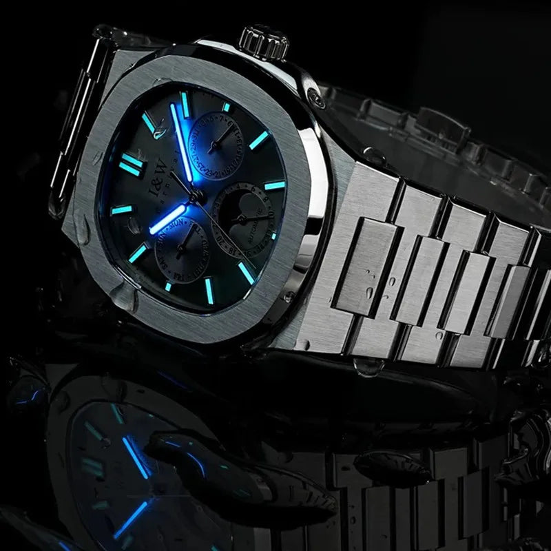 Montre Automatique Homme Carnival 43MM Acier Verre Saphir Étanche 50M – CLEVI Paris