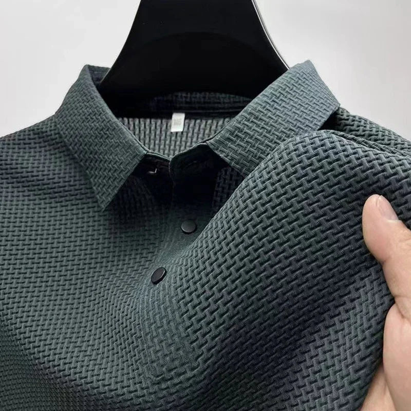 Polo Homme Casual Été – Maille Respirante Polyester/Élastane, Coupe Régulière, 6 Coloris, Tailles M à 4XL