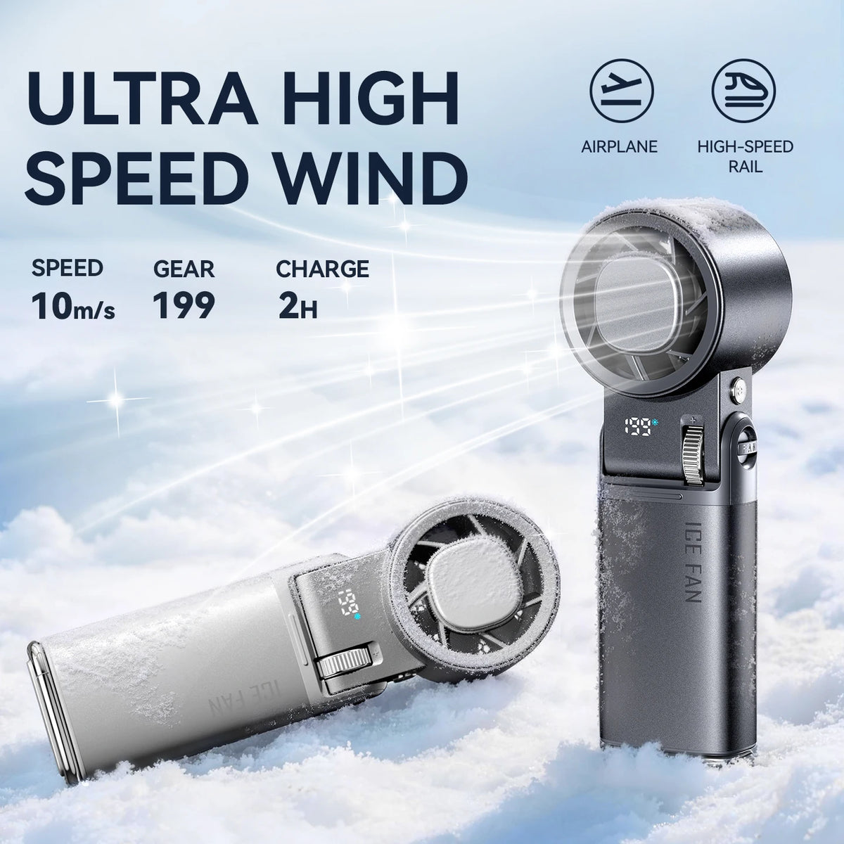 Ventilateur de cou rechargeable 6000 mAh – CLEVI Paris