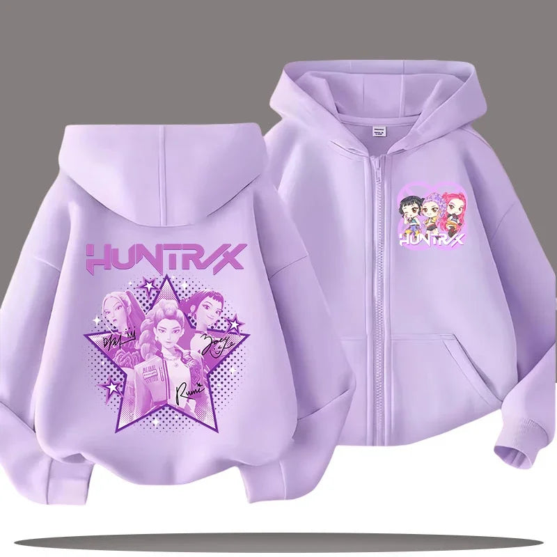 Sweat à capuche enfant zippé imprimé – CLEVI Paris