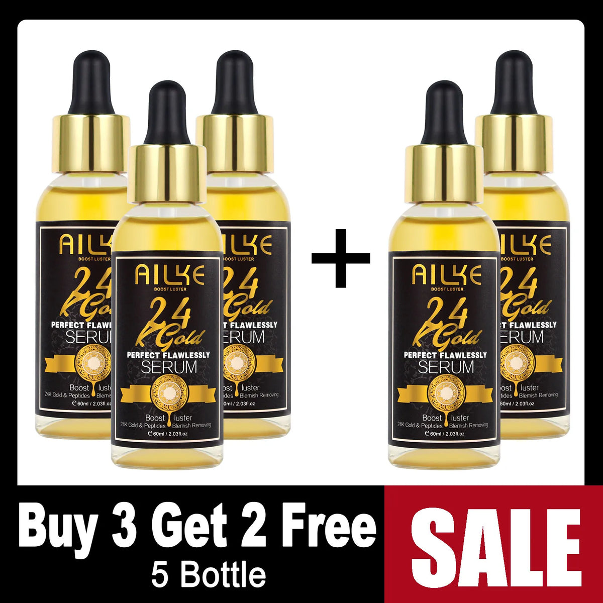 Gamme Soins Peau AILKE 24K Gold – Turmeric, Glutathion & Vitamine C – Éclaircissant & Anti-Taches – CLEVI Paris