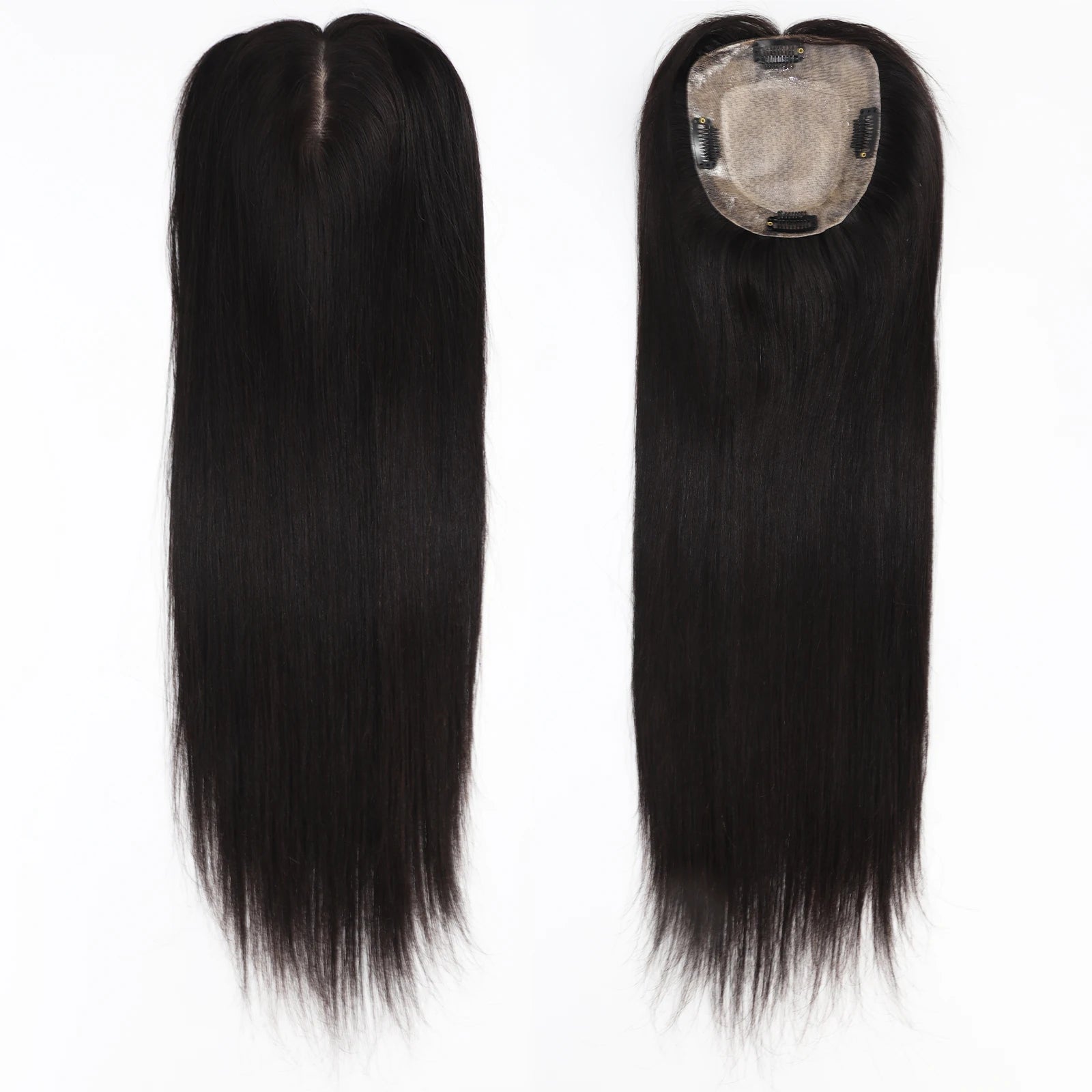 Topper Capillaire Femme Base Soie Cheveux Humains Remy Brésiliens 150% Clips – CLEVI Paris