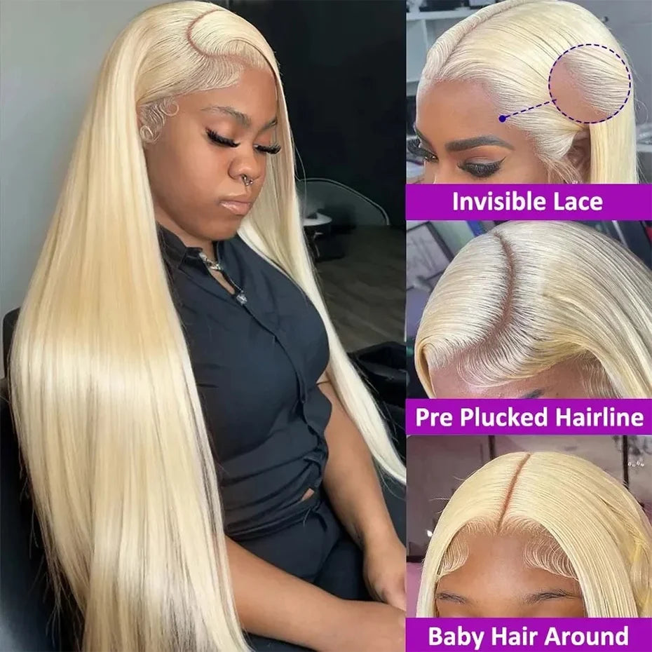 Perruque lace front lisse blonde 613 – CLEVI Paris