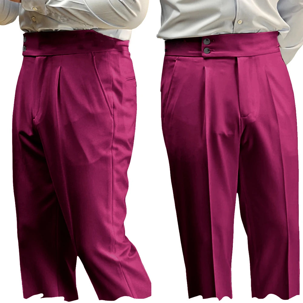Pantalon Costume Homme Taille Haute – CLEVI Paris