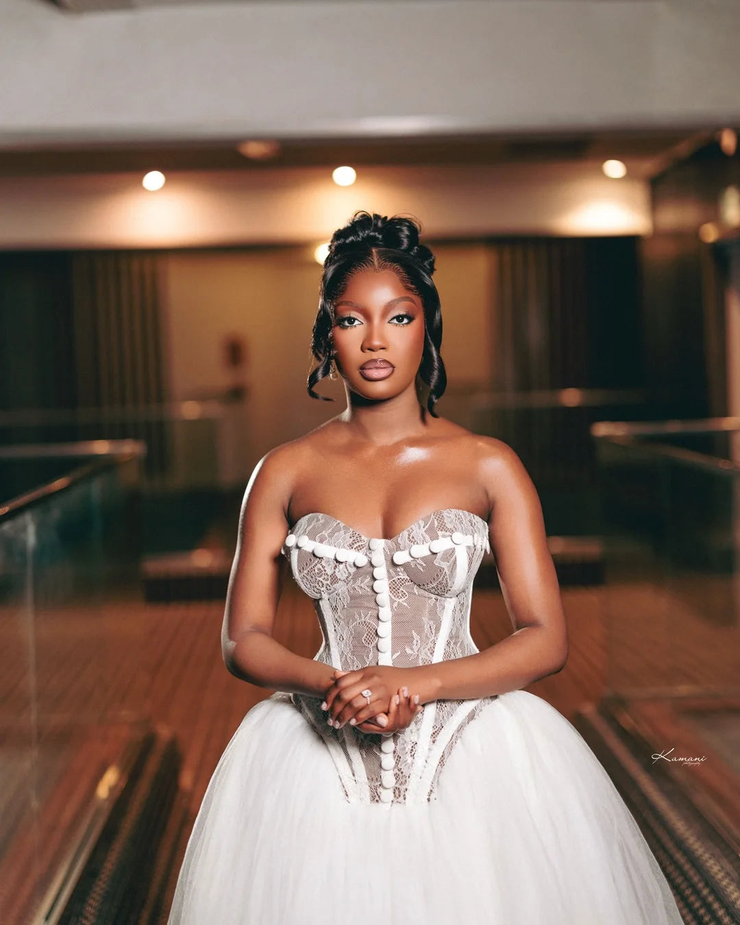 Robe de mariée trapèze en tulle – CLEVI Paris
