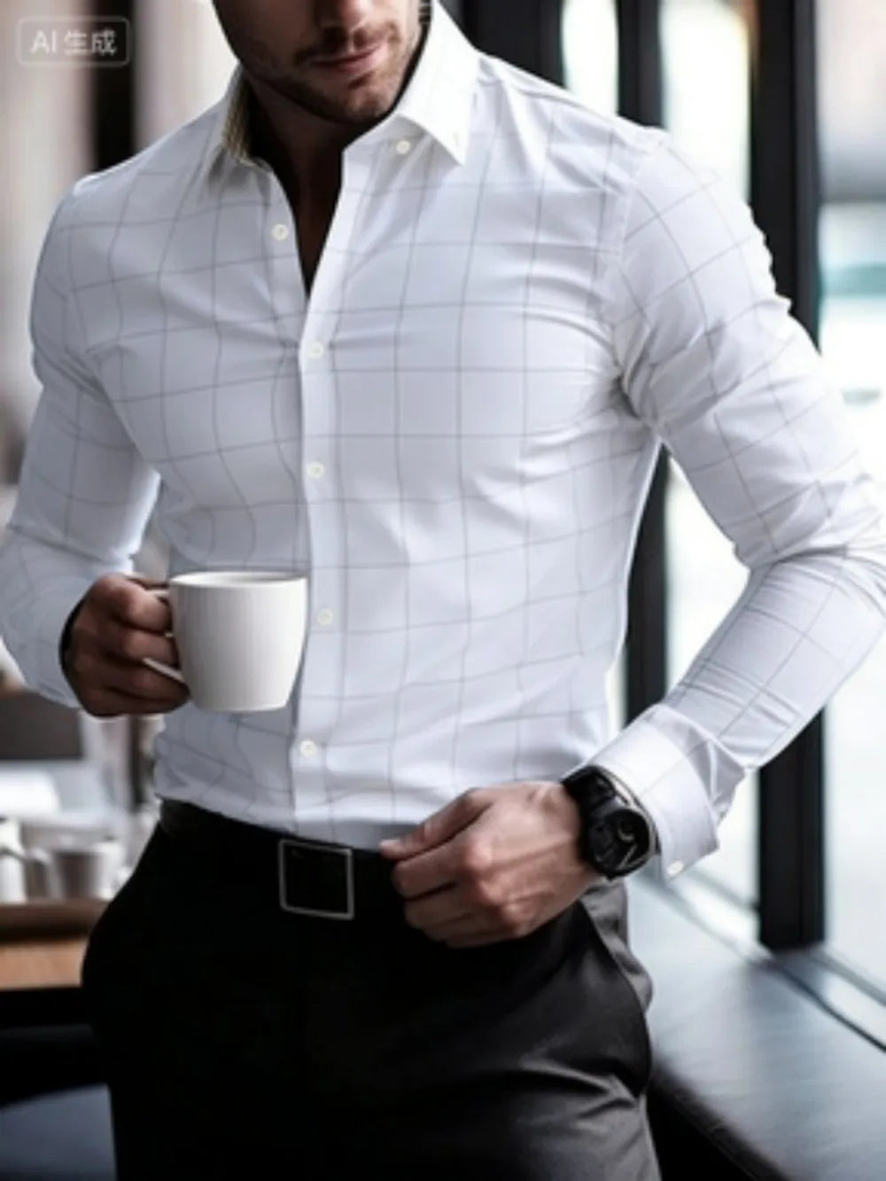 Chemise homme à carreaux en soie – CLEVI Paris
