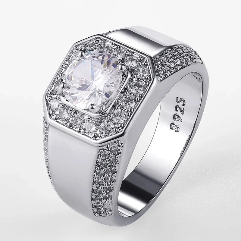 Bague Homme Argent 925 Zircon – CLEVI Paris