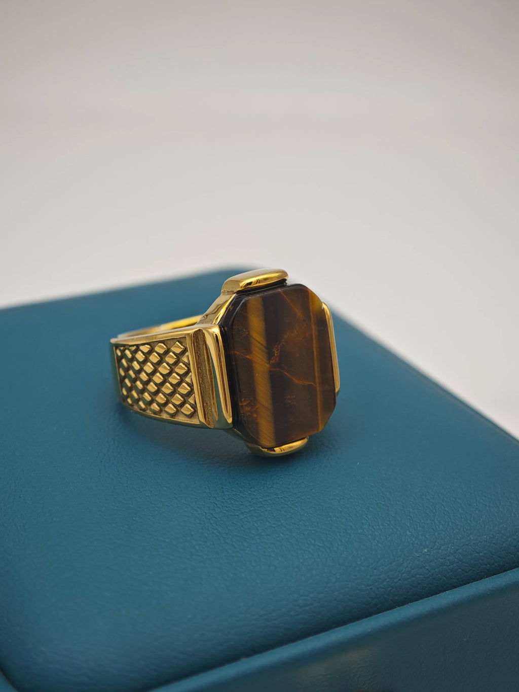 Bague Homme Acier Inoxydable Pierre Colorée – CLEVI Paris