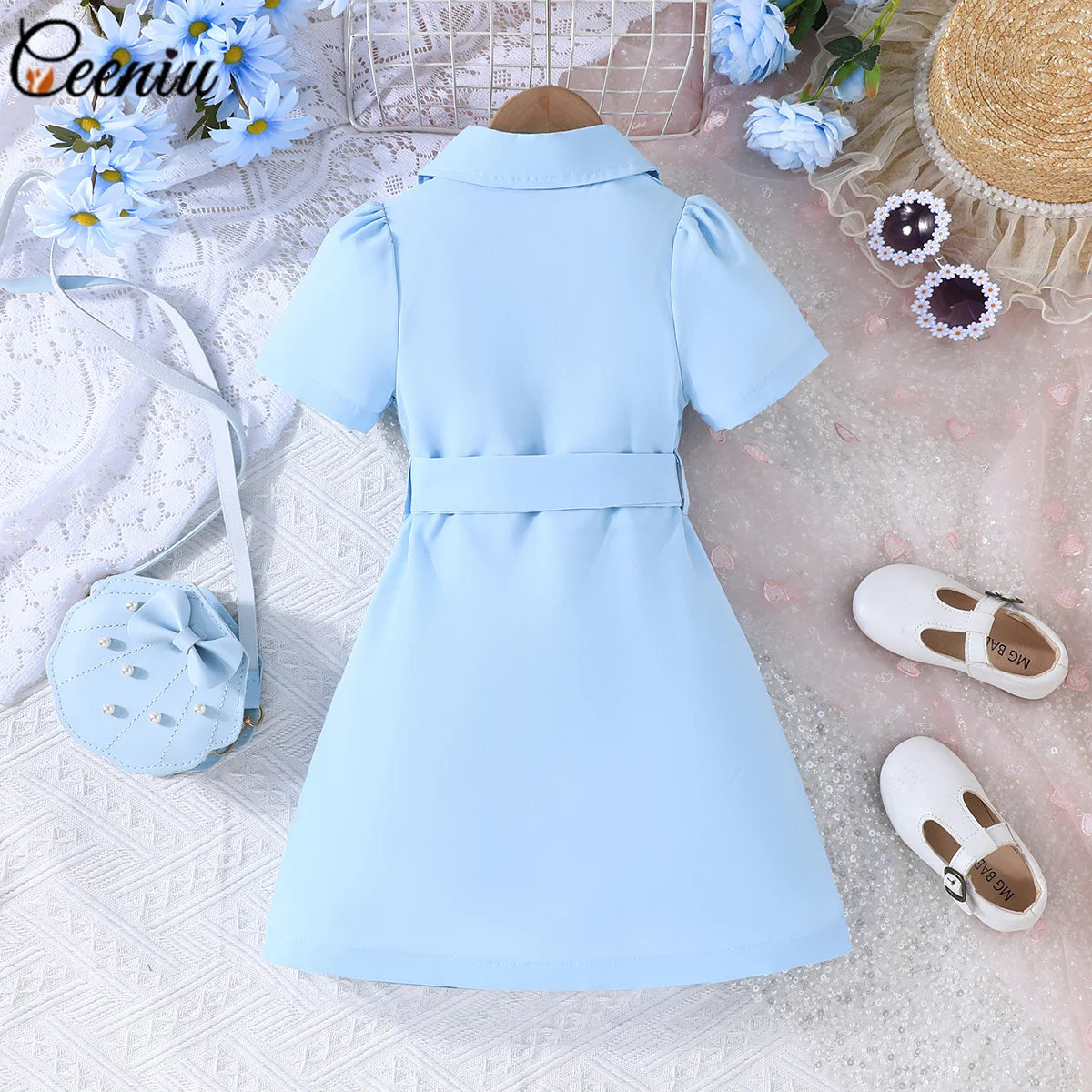 Robe blazer fille à revers – CLEVI Paris