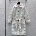 Manteau long matelassé ceinturé femme – CLEVI Paris