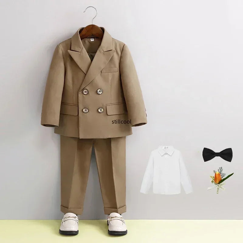 Costume garçon rayé de cérémonie – CLEVI Paris