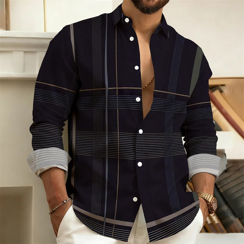 Chemise Homme Patchwork Géométrique – CLEVI Paris