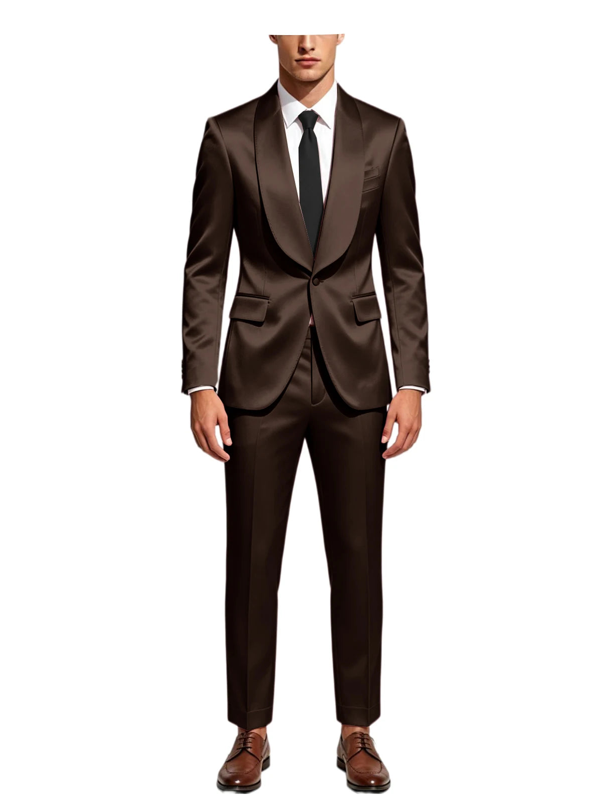 Smoking homme 2 pièces en satin – CLEVI Paris