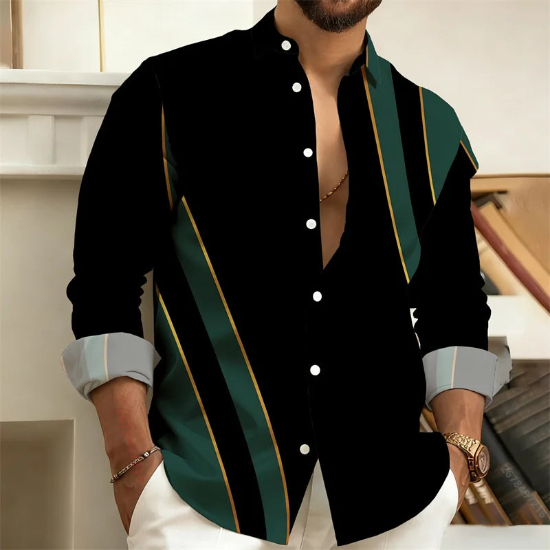 Chemise Homme Patchwork Géométrique – CLEVI Paris