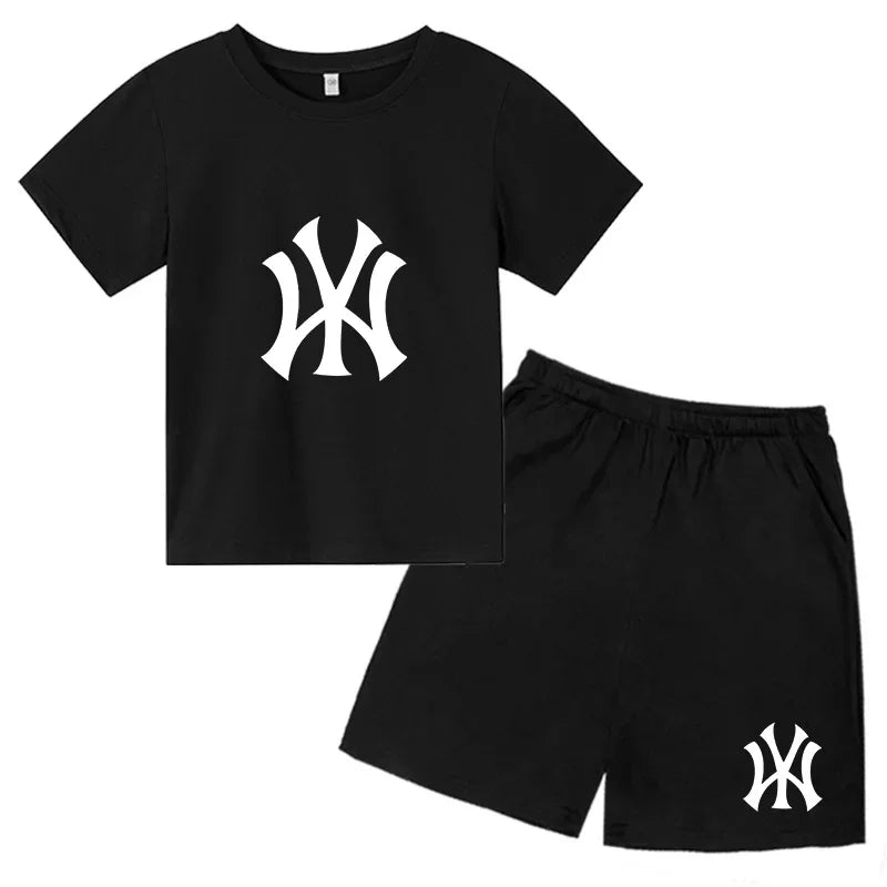 Ensemble enfant T-shirt à lettres et short – CLEVI Paris