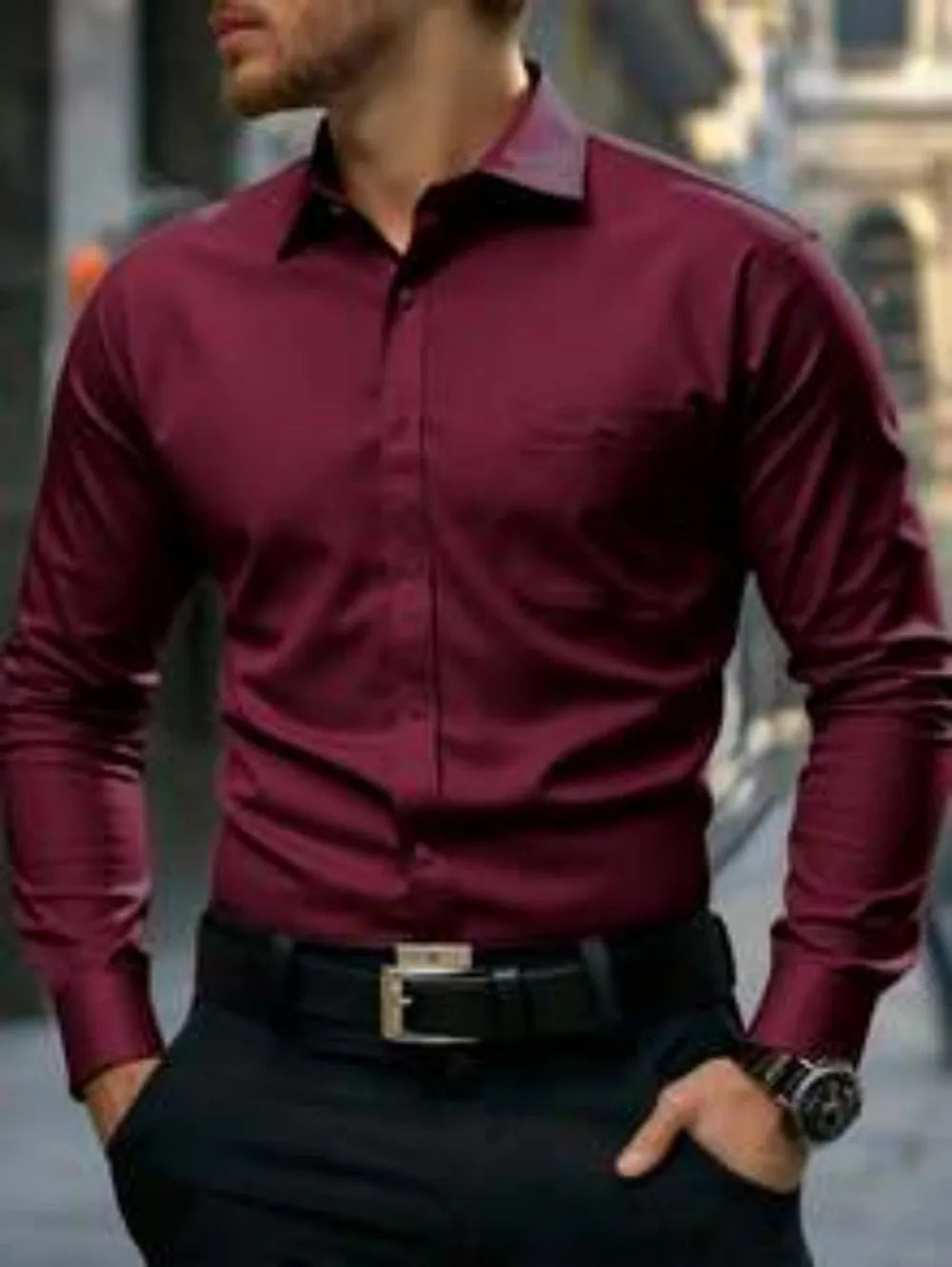Chemise homme unie élégante – CLEVI Paris
