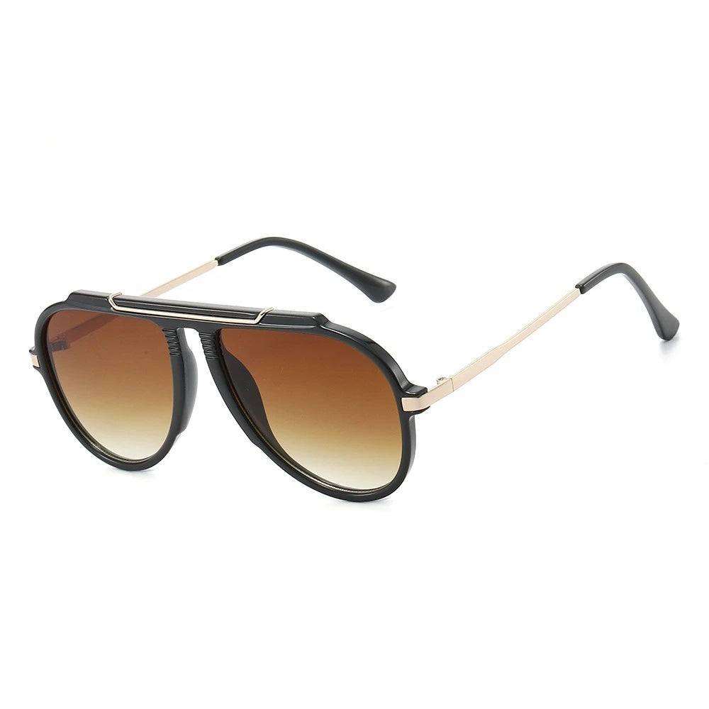Lunettes de Soleil Oversize Pilot Dégradé Métal Unisexe – CLEVI Paris