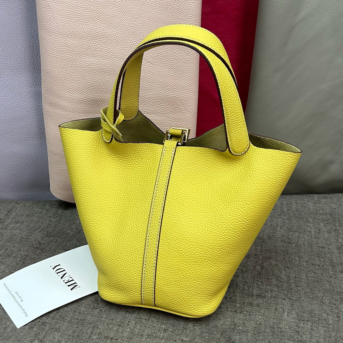 Sac Seau Cuir Togo Véritable Femme 2 Tailles Quincaillerie Or/Argent – CLEVI Paris