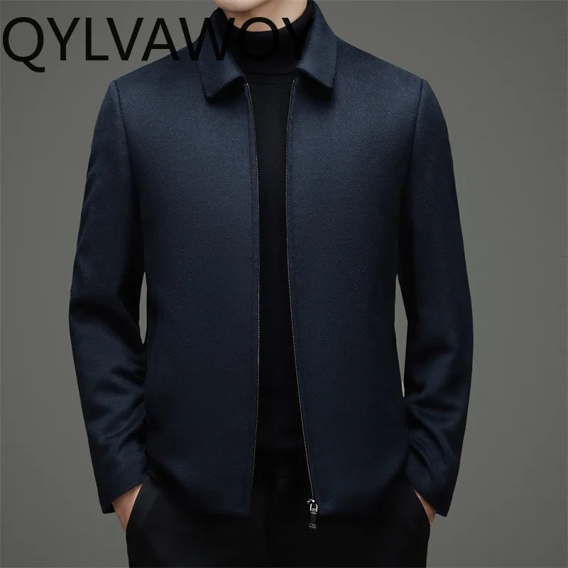 Veste homme laine et cachemire bleu marine – CLEVI Paris
