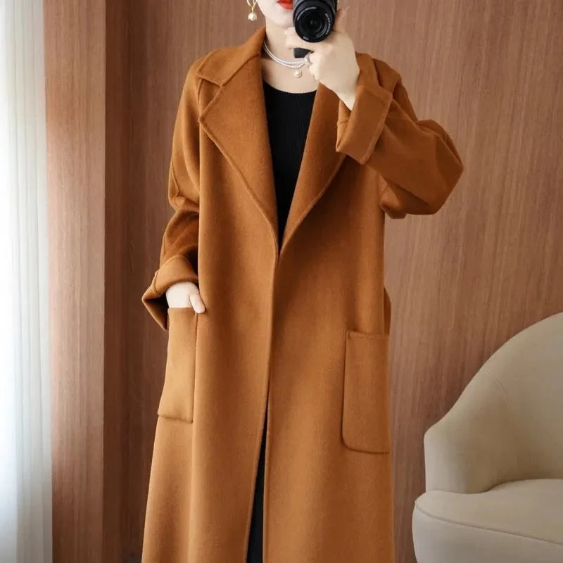Manteau long ceinturé femme – CLEVI Paris
