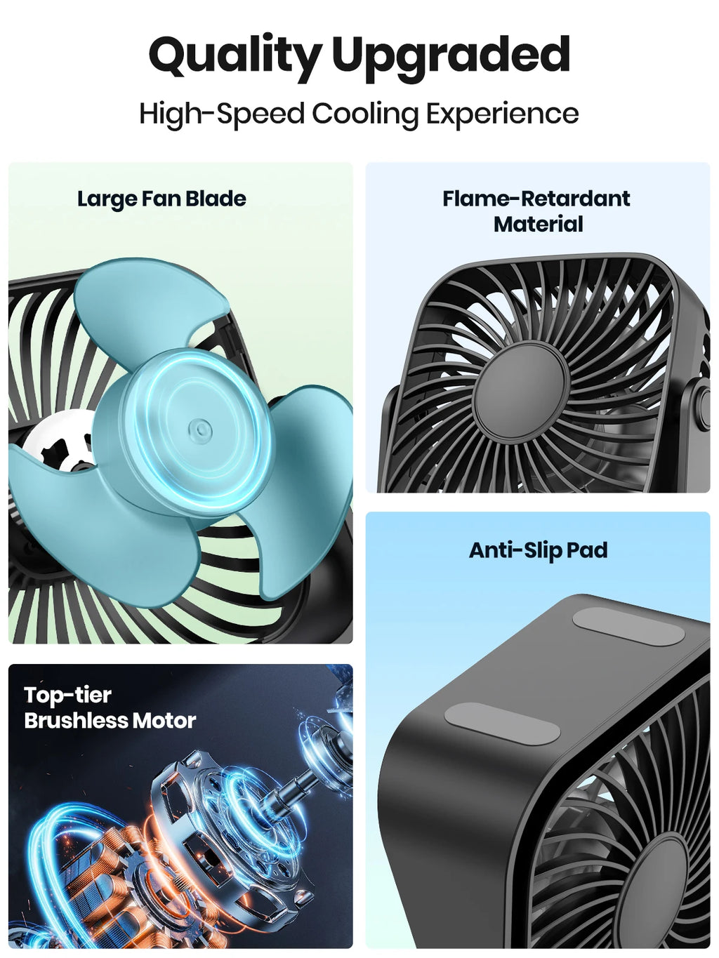 Mini ventilateur de bureau USB TOPK K52 – CLEVI Paris