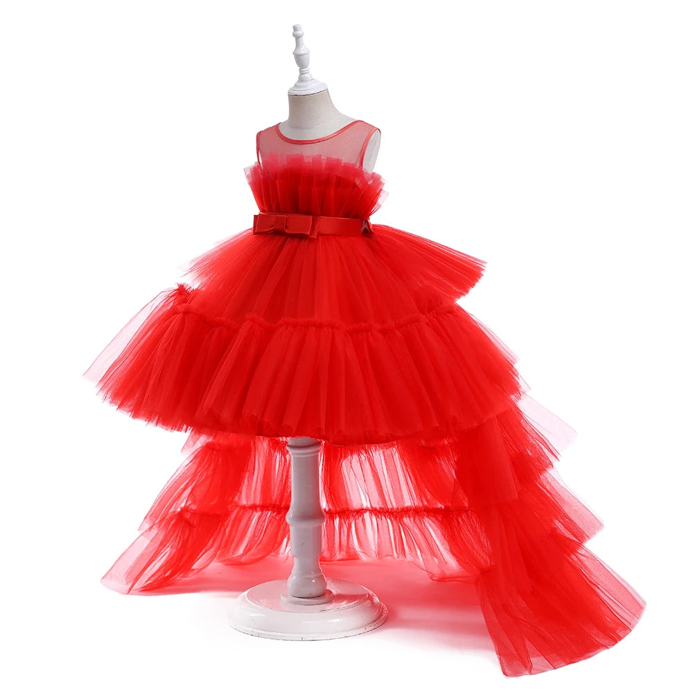 Robe fille en tulle T5353 – CLEVI Paris