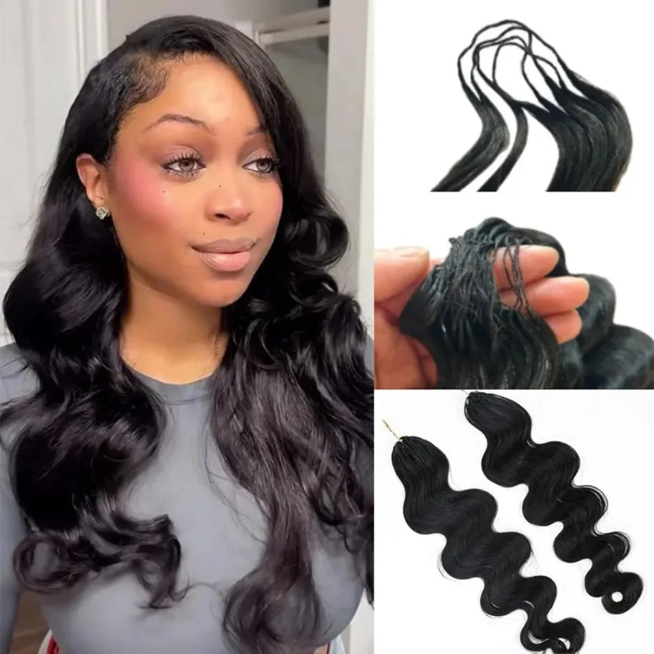 Extensions Crochet Body Wave Cheveux Humains Remy Hair Brésiliens Knotless Légères – CLEVI Paris