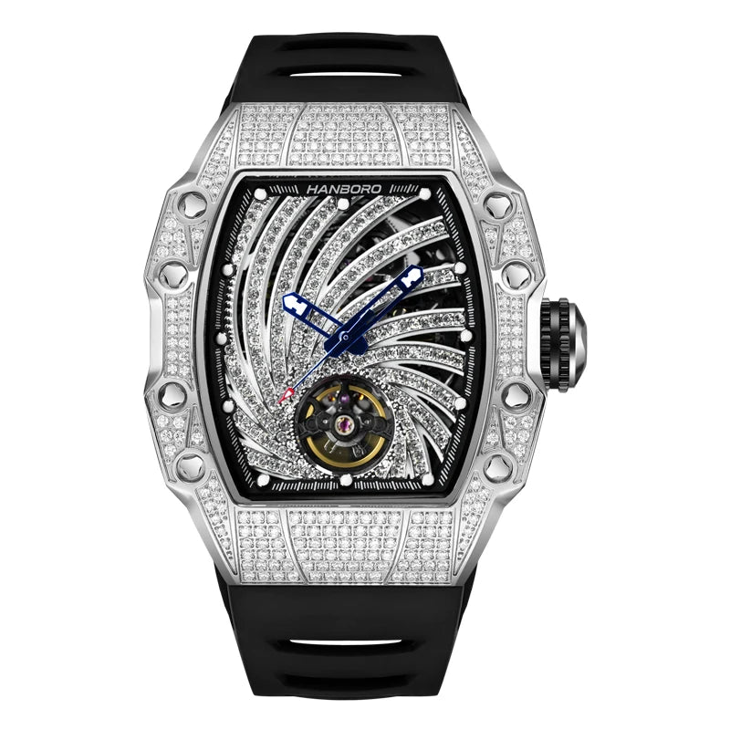 HANBORO 9011 Montre Homme Automatique Miyota 240 Cristaux Étanche 5ATM – CLEVI Paris