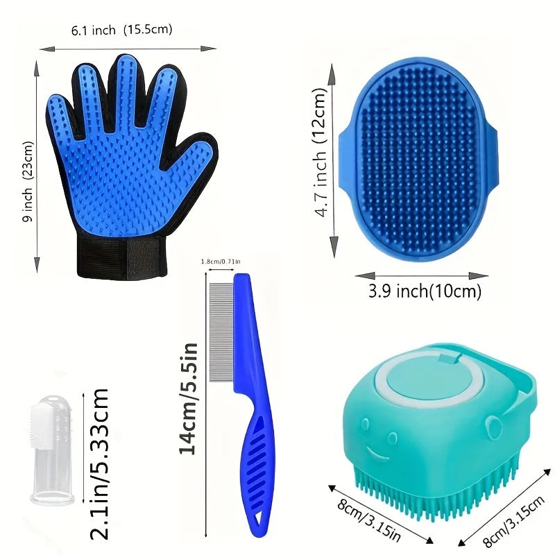Kit de toilettage animaux 8 pièces avec peignes – CLEVI Paris