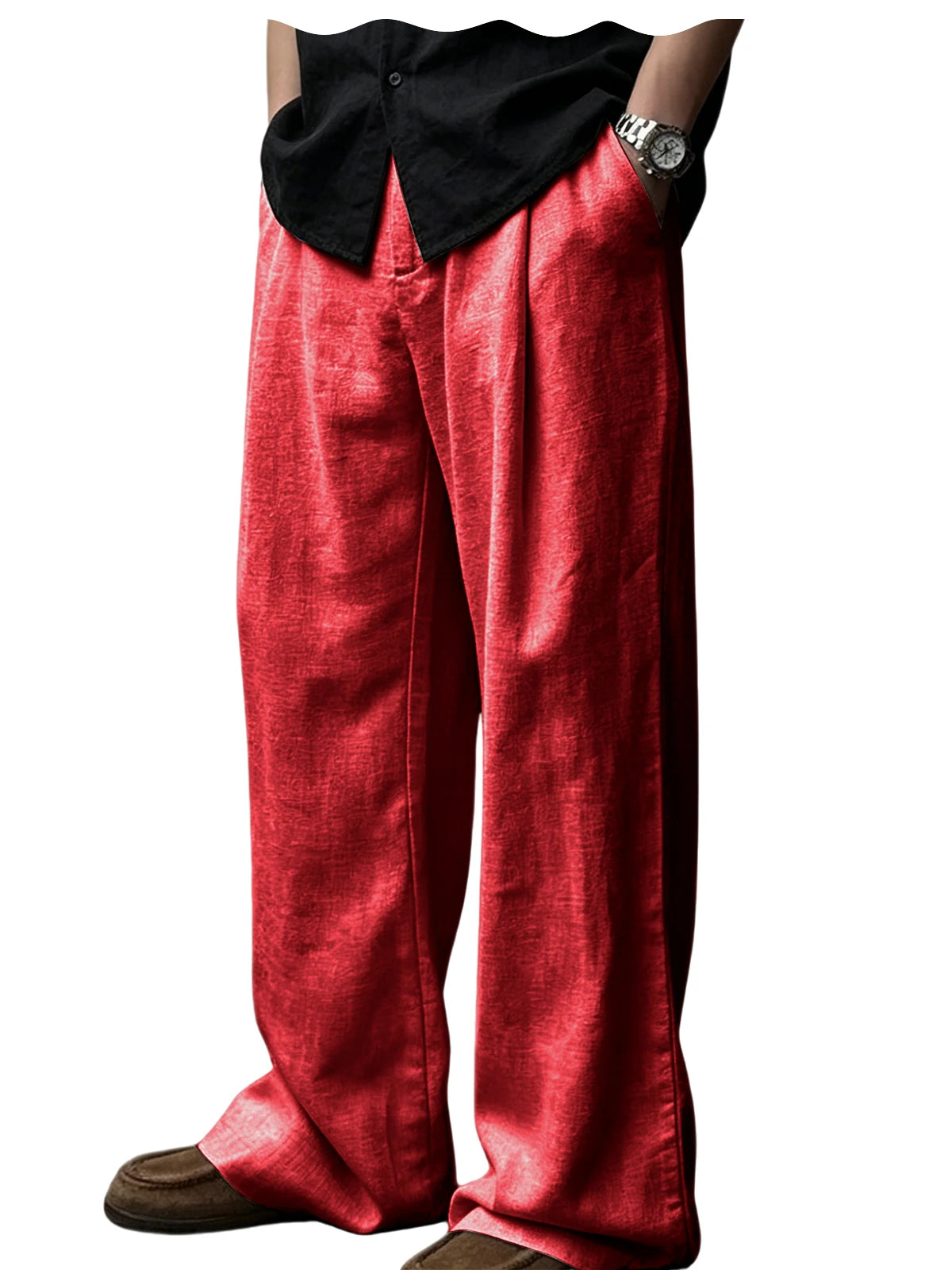 Pantalon en lin coupe ample – CLEVI Paris
