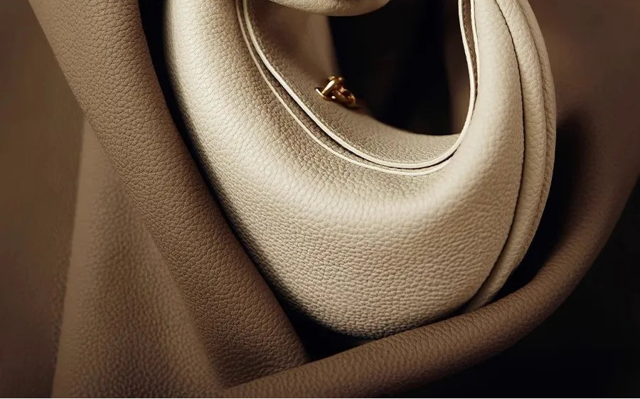 Sac Croissant Cuir Vache Pleine Fleur Grande Capacité Femme – CLEVI Paris
