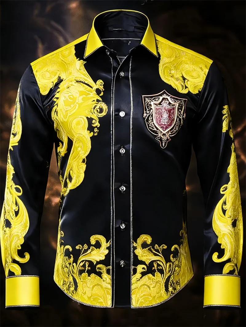 Chemise Homme à Motifs et Badge 3D – CLEVI Paris