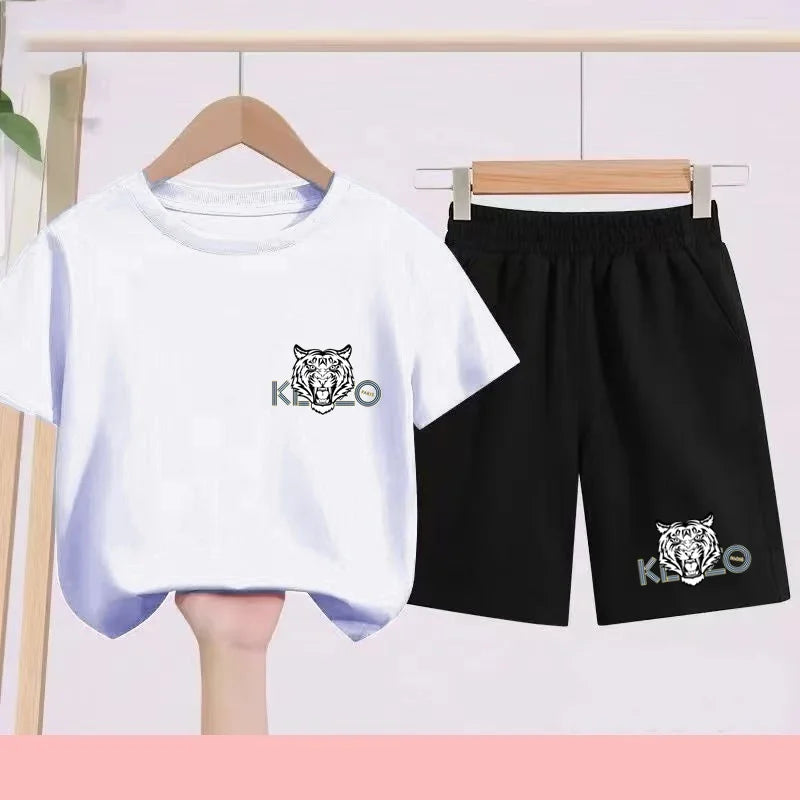 Ensemble enfant imprimé à col rond – CLEVI Paris
