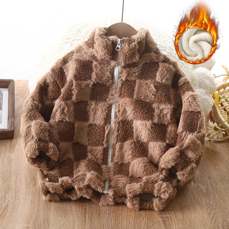 Veste polaire enfant zippée à col montant – CLEVI Paris