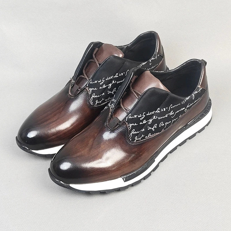 Sneakers en cuir à lacets pour homme – CLEVI Paris