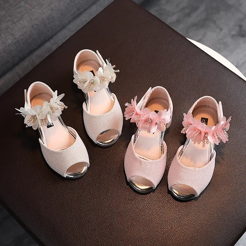 Chaussures fille à fleurs et strass – CLEVI Paris