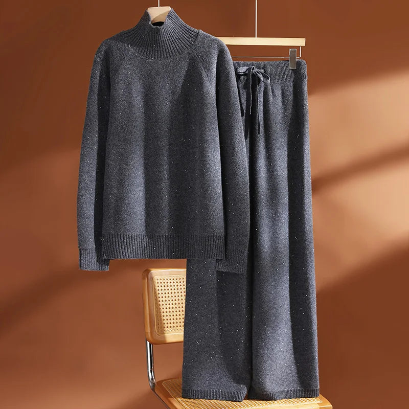 Ensemble mérinos à paillettes femme – CLEVI Paris