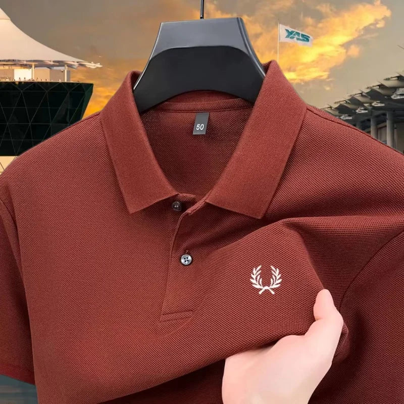 Polo Homme 100% Coton Broderie Épi Slim Fit Anti-Froissage Golf Casual Été M-4XL – CLEVI Paris
